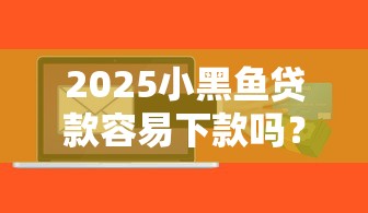 2025小黑魚貸款容易下款嗎？這幾個細節(jié)可能被忽略
