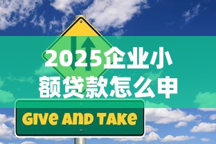 2025企業(yè)小額貸款怎么申請？最新政策解讀與平臺推薦