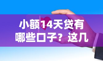 小額14天貸有哪些口子？這幾個平臺審核快、門檻低