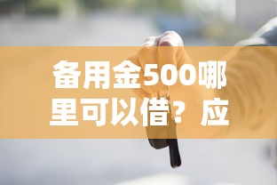 備用金500哪里可以借？應急周轉首選這幾個正規渠道