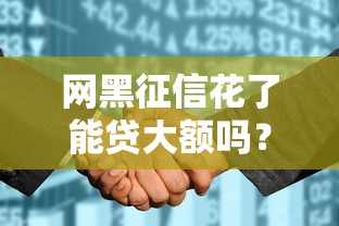 網黑征信花了能貸大額嗎？真實經歷教你破解困局