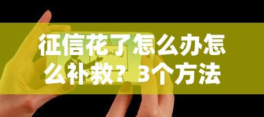 征信花了怎么辦怎么補救？3個方法+靠譜平臺推薦