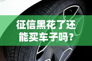 征信黑花了還能買車子嗎？老司機(jī)教你3招搞定貸款難題