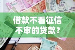 借款不看征信不審的貸款？這幾個(gè)辦法幫你解決資金難題