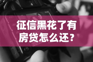 征信黑花了有房貸怎么還？這樣做還能補救！