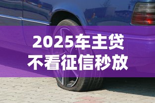 2025車主貸不看征信秒放款？這3個(gè)平臺(tái)實(shí)測(cè)放款快+額度高