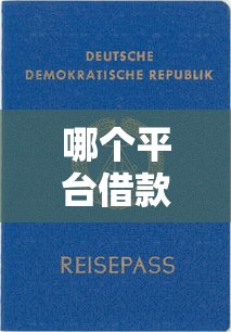 哪個平臺借款不看征信放款快正規(guī)？這5家正規(guī)低息口子實(shí)測靠譜