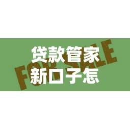 貸款管家新口子怎么選？這3個平臺審批快、額度高！