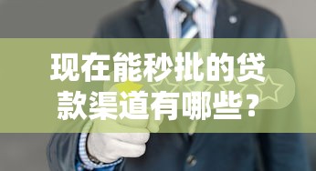 現(xiàn)在能秒批的貸款渠道有哪些？實測這5家平臺最快10分鐘到賬