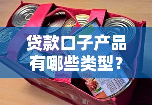貸款口子產品有哪些類型？這6類適合不同需求用戶