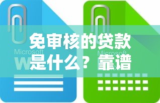 免審核的貸款是什么？靠譜嗎？一文講透申請流程與注意事項