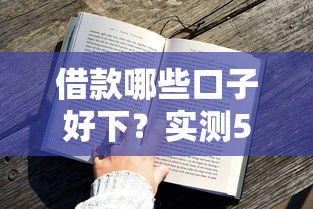 借款哪些口子好下？實測5個審核快通過率高的平臺